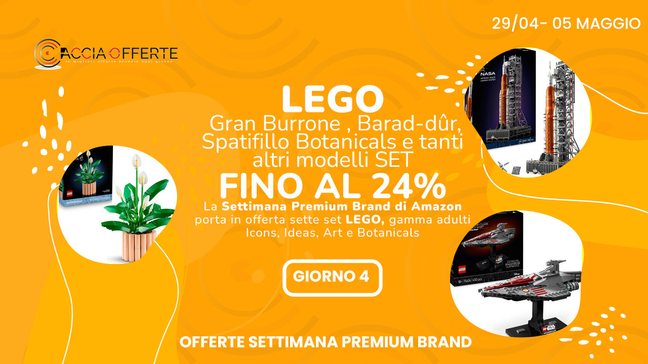 LEGO in Offerta alla Settimana Premium Amazon 2026 — Icons, Botanicals, Star Wars e Signore degli Anelli fino al 24%