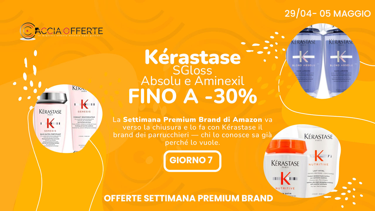 Kérastase in offerta Amazon: Gloss Absolu e Aminexil -30%