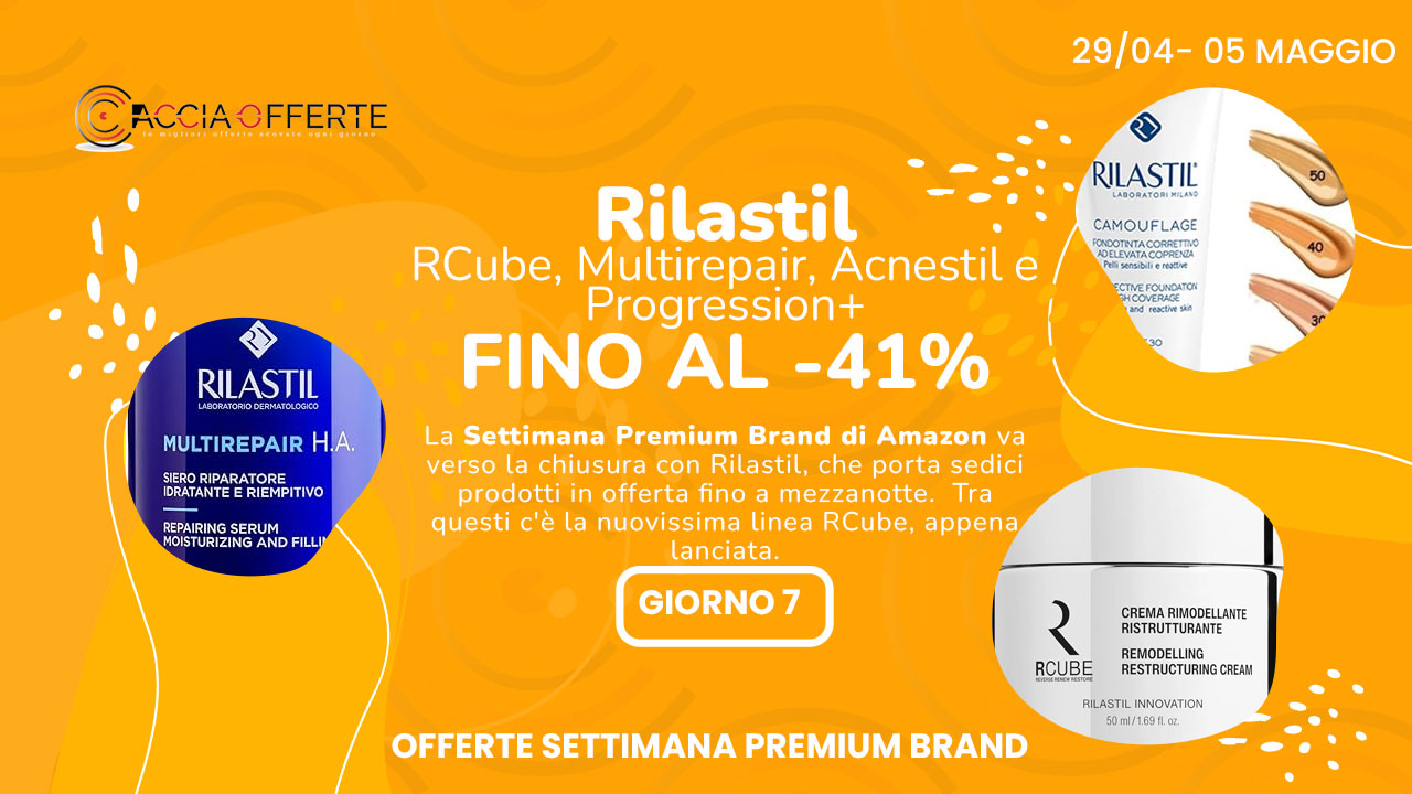Rilastil in offerta Amazon: RCube, Multirepair e Acnestil -41%