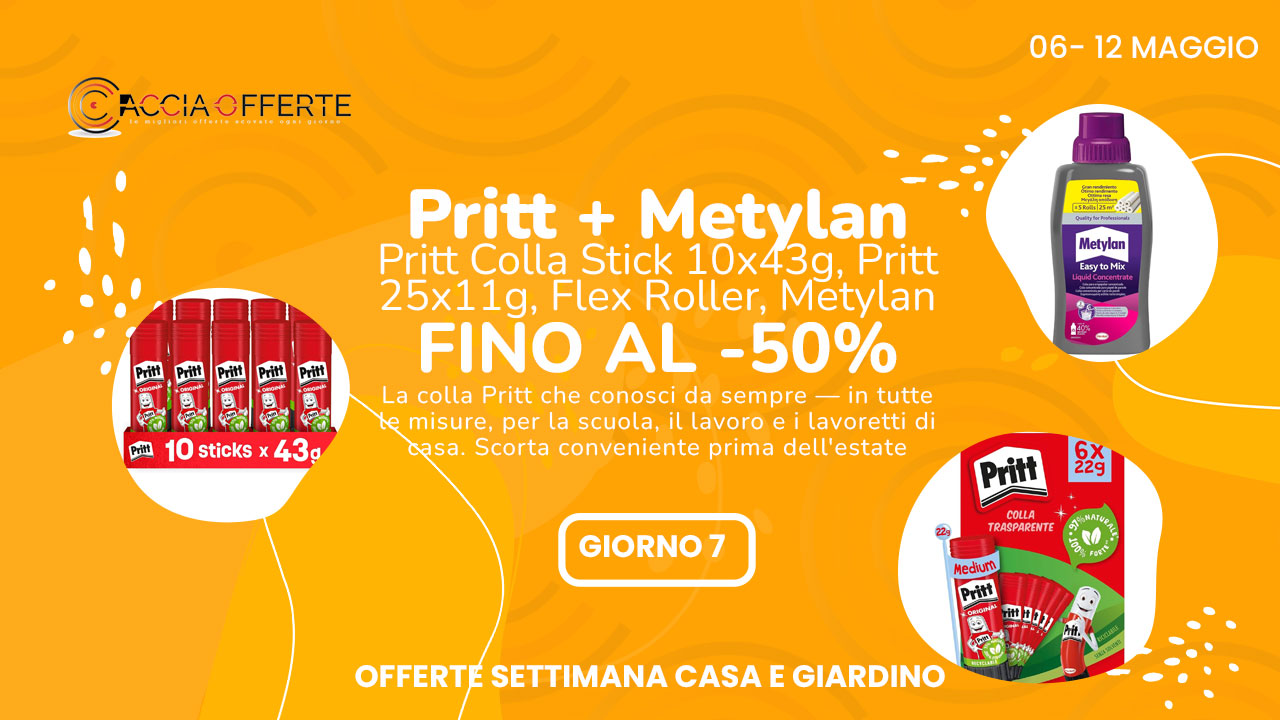 Pritt Colla Stick offerte Settimana Casa Giardino 2026