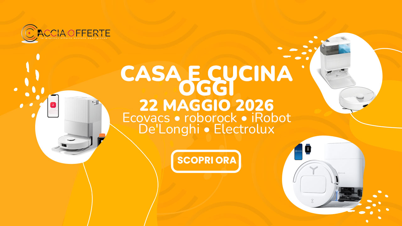 Ecovacs, roborock e iRobot sotto 600€: casa e cucina in offerta oggi 22 maggio 2026