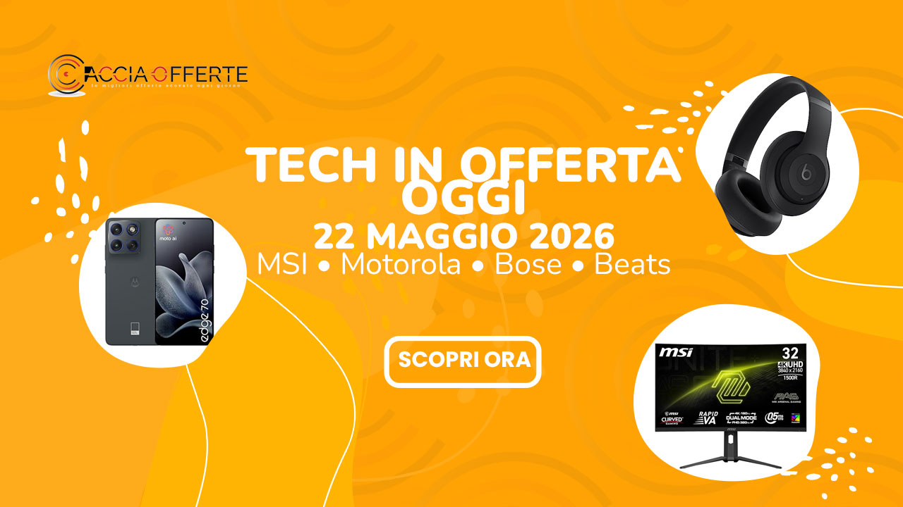 Monitor MSI 4K a 336€, Motorola edge 70 a 377€: tech in offerta oggi 22 maggio 2026