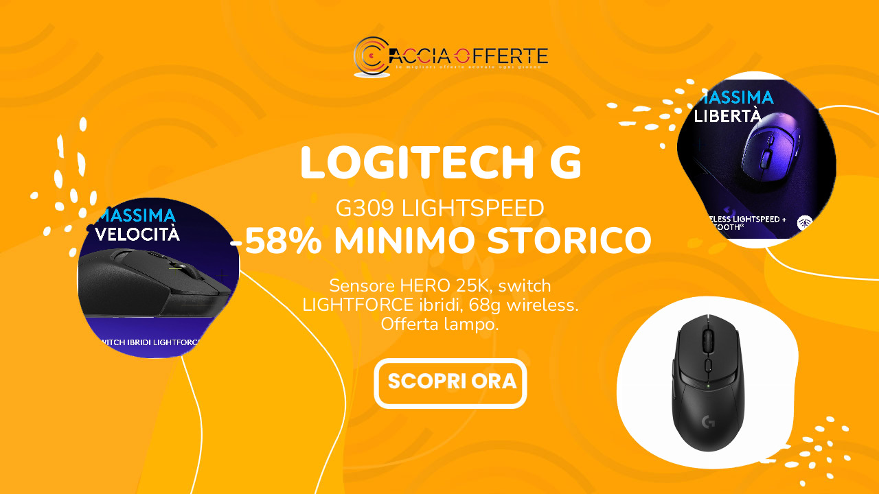 Logitech G309 LIGHTSPEED mouse gaming wireless offerta Amazon minimo storico