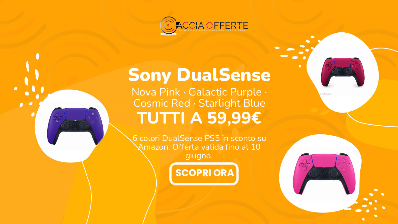 Sony DualSense PS5 tutti i colori in offerta su Amazon