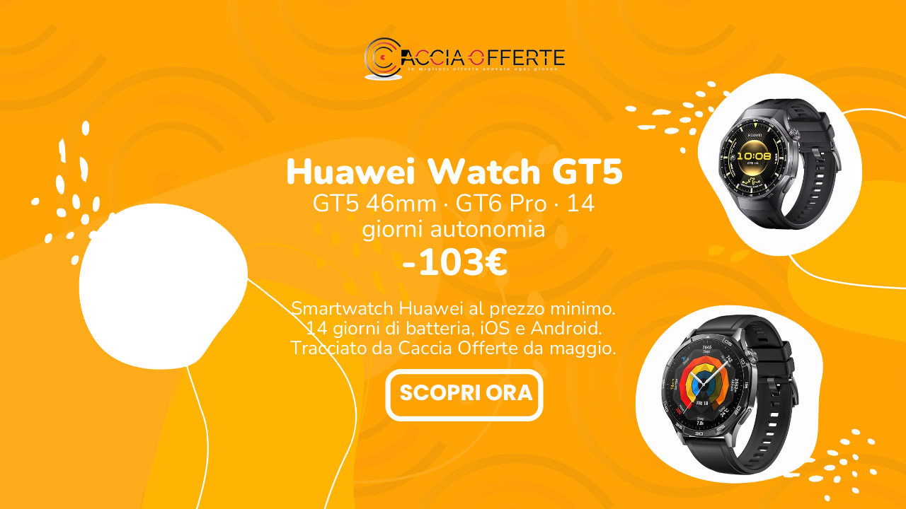 Huawei Watch GT5 46mm smartwatch in offerta su Amazon