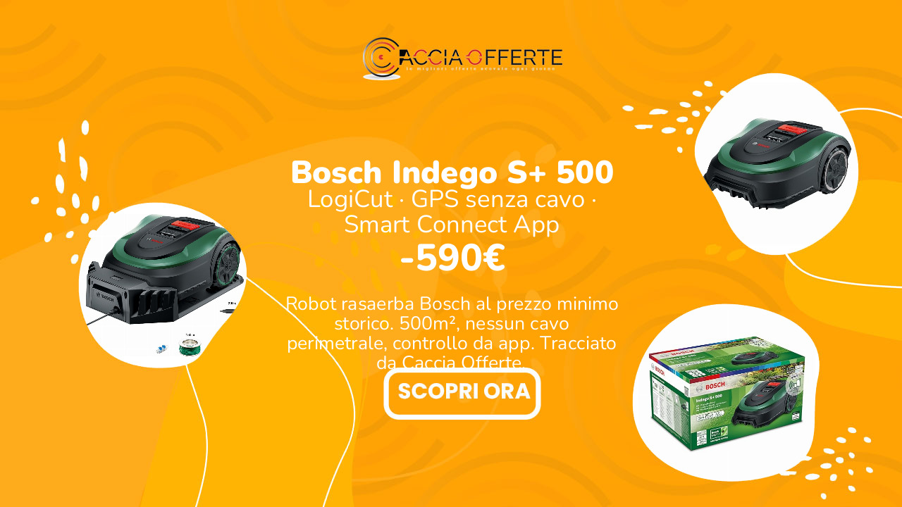 Bosch Indego S+ 500 robot rasaerba in offerta su Amazon
