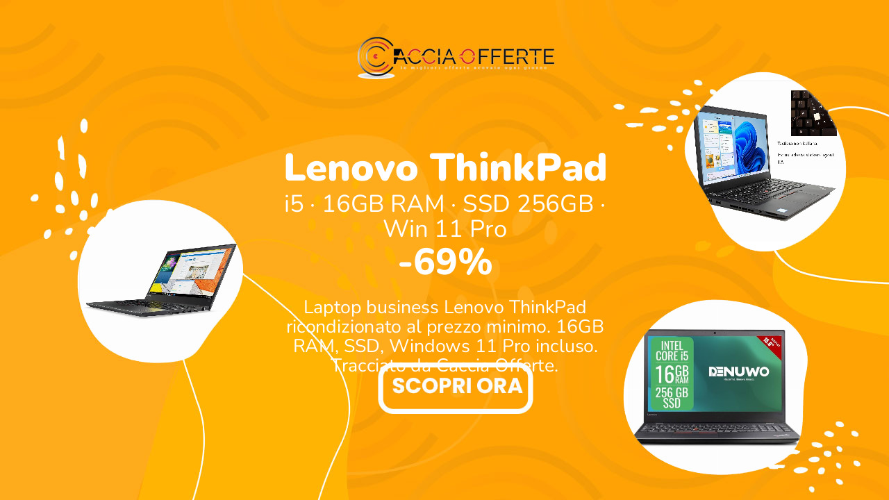 Lenovo ThinkPad laptop ricondizionato in offerta su Amazon