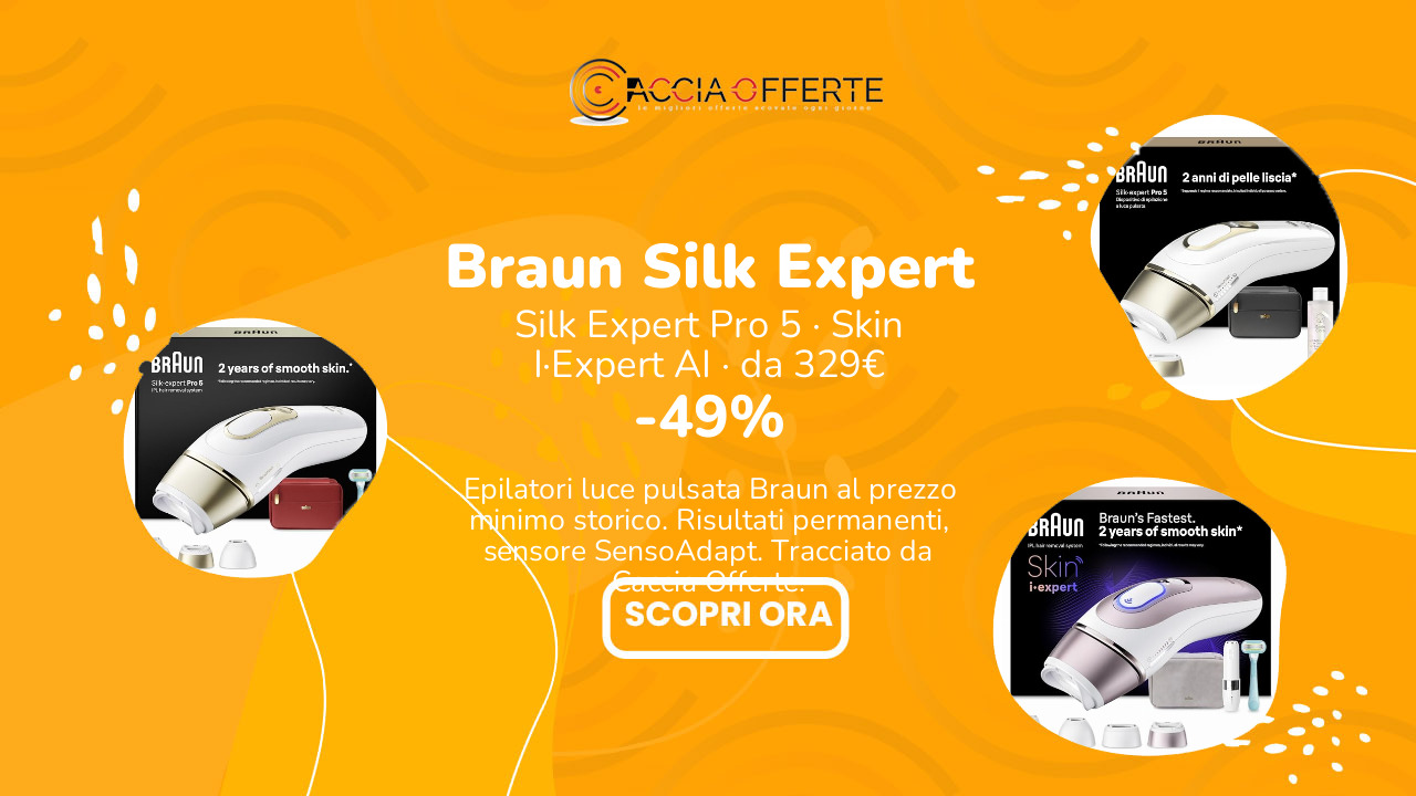 Braun Silk Expert Pro 5 e Skin I·Expert epilatori luce pulsata in offerta su Amazon
