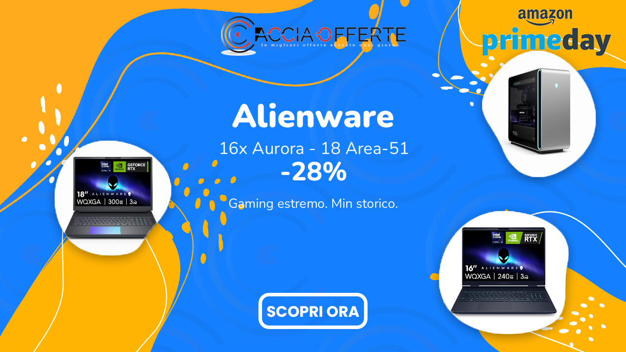 Alienware laptop gaming offerta Prime Day Amazon 2026