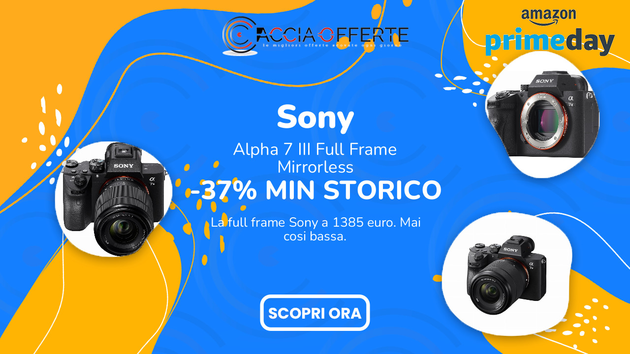 Sony Alpha 7 III fotocamera full frame mirrorless offerta Prime Day 2026