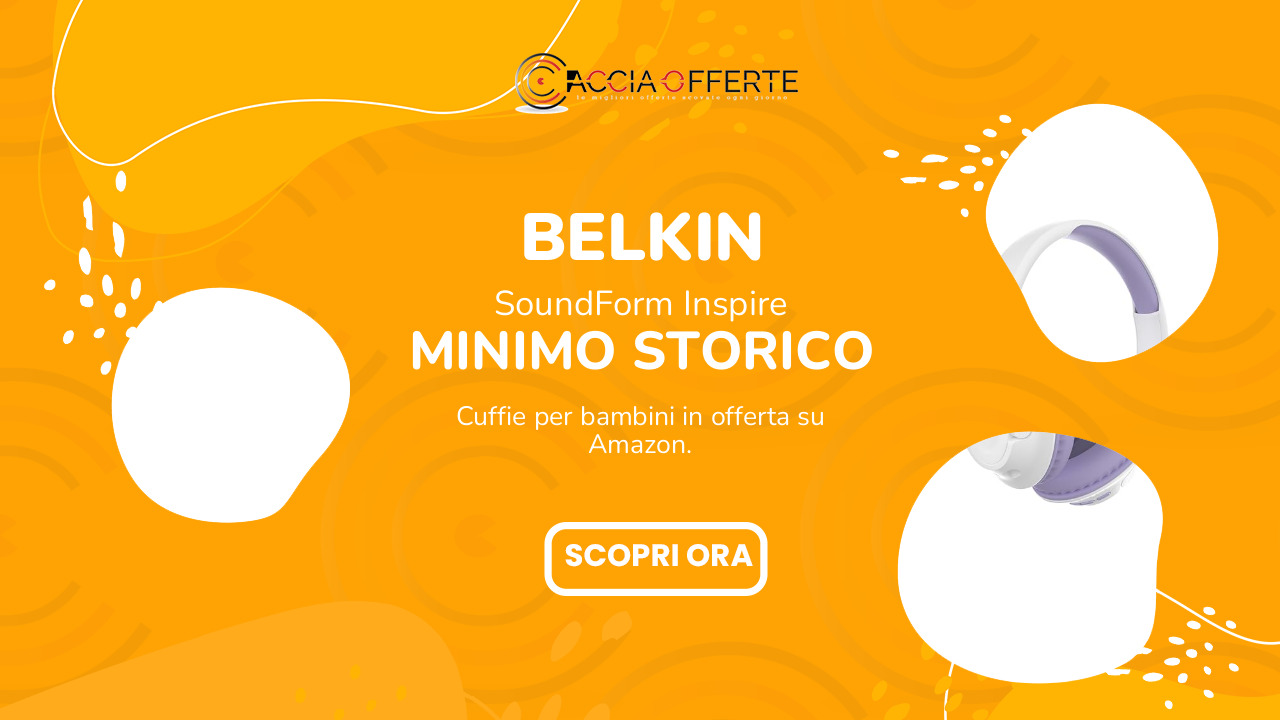 Belkin SoundForm Inspire: cuffie bluetooth per bambini in offerta amazon