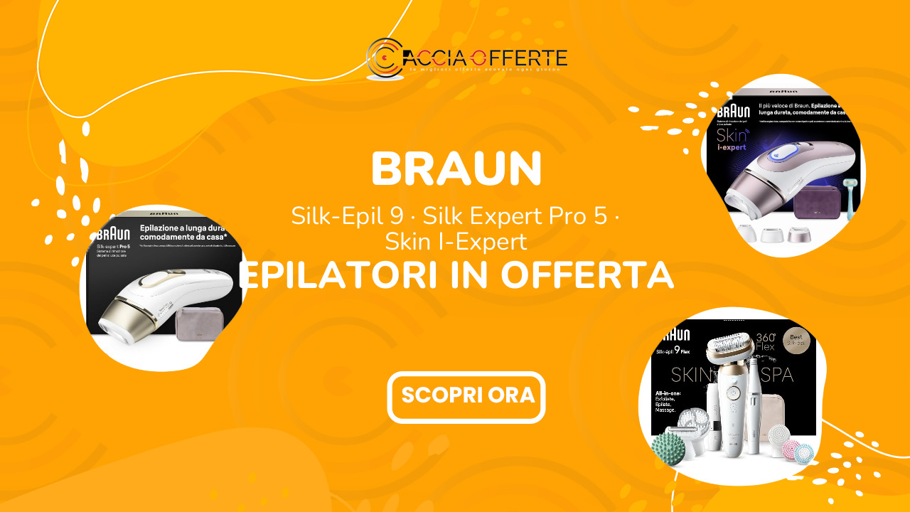 Braun Silk Expert Pro 5, Silk-Epil 9 e Skin I-Expert in offerta su Amazon