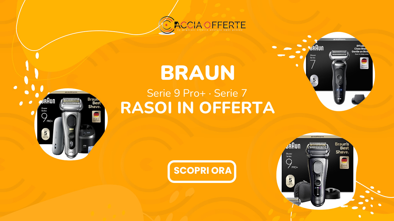 Braun Serie 9 Pro+ e Serie 7 in offerta su Amazon