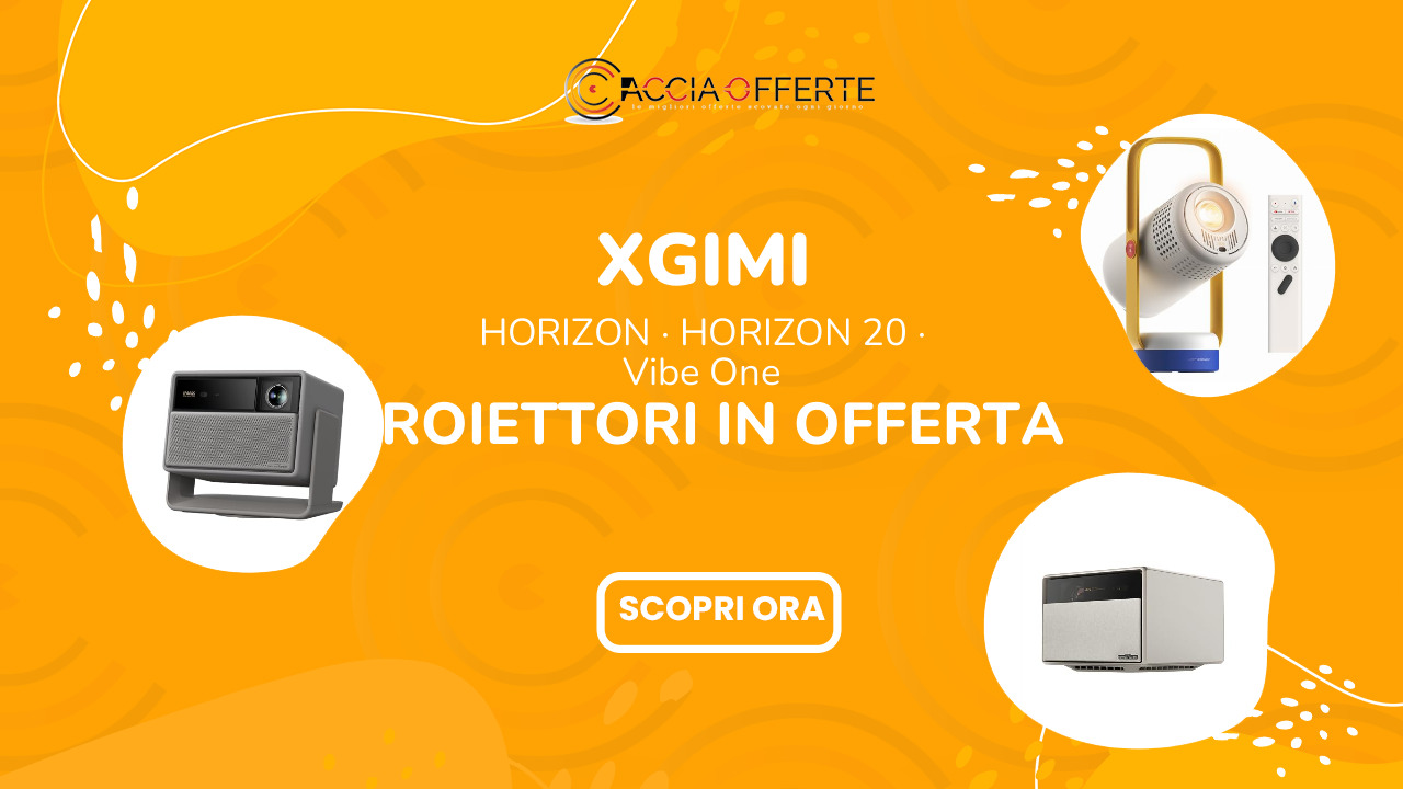 XGIMI proiettori HORIZON e Vibe One in offerta su Amazon
